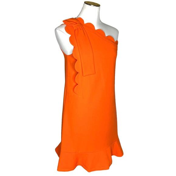 Victoria Beckham Target Orange One Shoulder Dress - Picture 5 of 11